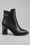 Aurelis Pointed Toe Stone Chain Detailed Zippered Thick Heeled Women's Boots - 2