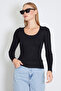 Basic U Neck Slim Fit Crop Body - 7