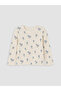 Vizyon New Season Ecru Patterned Baby Girl T-Shirt 3-Pack - 2