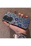Samsung Galaxy S24 Compatible Silicone Edge Hard Back Case with Iznik Tile Pattern Phone Case - 2