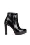 Women's Platform Heeled Boots – Stylish Boots with Zipper and High Thick Heel - 2