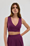 Soft Skin Touch Vera Crop Bustier with Tie - 4