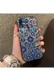 Samsung Galaxy A20 Compatible Silicone Edge Hard Back Case Phone Case with Iznik Tile Pattern - 3