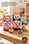 10 Pieces Matryoshka Dolls – Set of 5 Wooden Nesting Colorful Toys, Nesting Doll Matryoshka Russian Doll