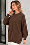 Embroidered Mercerized Tunic N3315 Brown - 3