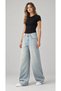 Jeans Women's Light Blue Loose Fit Baggy Wide Leg Jean Pants - 4