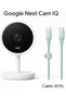 Nest Cam IQ Indoor Security Camera – Replacement Unit – 4K Sensor, 1080p HD, Supersight, Assistant – White – Includes Camera Only + 10 FT USB-C to USB-C Cable - 2