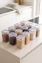 Set of 12 Square Vacuum Storage Containers with Labels, 1500 ml Food Container with Lockable Lid - 3