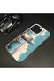 Realme 12 Lite Compatible Silicone Edge Hard Back Case Galata Tower Patterned Phone Case - 7