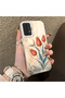 Samsung Galaxy A13 4g Compatible Silicone Edge Hard Back Case Tulip Patterned Couple Phone Case - 3