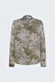 Striped Floral Patterned Shirt - Beige - 2