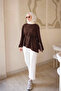 Brown Waist-Tie Striped Sweatshirt - 2