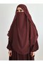 Shaded Souffle Khimar Chiffon Shawl Burgundy - 3