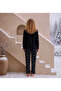 Women's Waffle Fabric Front Buttoned Long Sleeve Pajama Set - 2