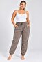 Women's Single Bottom Pajamas with Embroidered Interior, Winter Style, with Pockets and Cuffs - 2