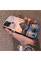 Realme C21Y Compatible Silicone Edge Hard Back Case Istanbul Patterned Couple Phone Case - 2