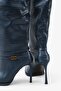 Kelasy Women's Accessory Boots - Navy Blue Lizard - 7