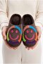 Women'S, Velvet, Smiling Face Figured, Wool Inside, Silent Sole House Slippers