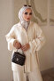 Cream Zippered Corsman Cardigan and Trousers Knitwear Set - 4