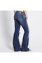 Women's Y2K Super Low Waist Slim Fit Spanish Flare Stretchy Denim Jean Washed Pants - 4