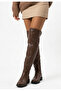 Women's Boots Brown Leather Stylish Penu - 3