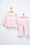 Baby Girl 3-Piece Set Cotton Ruffle Blouse Pants Bodysuit 100% Cotton Bowknot Combination - 2