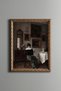 Woman Reading a Letter - Vintage Patterned Painting - Fine Model