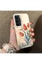 Realme 14X Compatible Silicone Edge Hard Back Case Tulip Pattern Couple Phone Case - 3