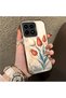 Redmi K90 5g Compatible Silicone Edge Hard Back Case Tulip Pattern Couple Phone Case - 3
