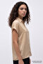Shirt Collar Low Sleeve Satin Surface Regular Blouse - 3
