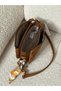Suede Shoulder Bag with Zippered Scarf Detail - 3