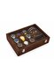 Watch Box 9 Pieces with Jewelry Compartments Alcantara Brown - 4