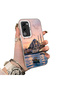 Oppo A5 4g Compatible Silicone Edge Hard Back Case Istanbul Patterned Lovers Couple Phone Case