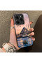 Tecno Spark 20 Pro Compatible Silicone Edge Hard Back Case Istanbul Patterned Lovers Couple Phone Case - 3