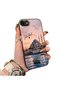 iPhone Se 2022 Compatible Silicone Edge Hard Back Case Istanbul Patterned Lovers Couple Phone Case