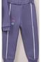 Pilot Collar Girls' Printed College Cardigan with Snap Pockets on the Front/Printed Ribbed Tracksuit 3-Piece Set - 5