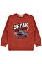 Break Printed Sweatshirt for 2-5 Years Old Km - Orange