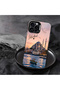 Realme 12 Lite Compatible Silicone Edge Hard Back Case Istanbul Patterned Couple Phone Case - 6