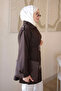 Brown Waist Drawstring Belt Detailed Zippered Jacket - 5