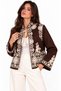 Brown Ethnic Embroidered Tassel Detailed Unlined Cashmere Jacket - 2