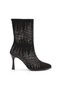 Stone Detailed Pointed Toe Thin Heeled Women's Boots Stylish Evening Dress B - 4