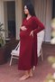 Lavinia Lace Detailed Maternity and Postpartum Nightgown Set with Dressing Gown, Suitable for Breastfeeding - 2