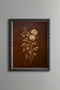 Sepia Rose Branch - Vintage Patterned Painting - Fine Model