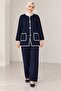 Women's steel knit shepherd stitch detail knitwear set