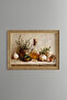 Olive Oil and Garlic Still Life - Vintage Patterned Painting - Fine Model