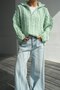 Women's Special Production Hair Knitted Stand Collar Half Zipper 100% Acrylic Knitwear Sweater Qu - 4