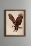 Eagle with Spread Wings - Vintage Patterned Painting - Fine Model