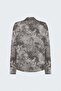 Striped Floral Patterned Shirt - Brown - 4