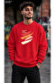 Men's Fantastic Active Sunshine Brush Print Crew Neck Casual Regular Fit Sweatshirt
