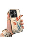 Infinix Smart 8 Compatible Silicone Edge Hard Back Case Tulip Pattern Loving Couple Phone Case